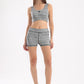 Ash Grey Heather Basic Shorts