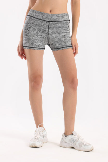 Ash Grey Heather Basic Shorts - leggings, basic