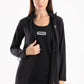 Black Drawstring Oversized Jacket