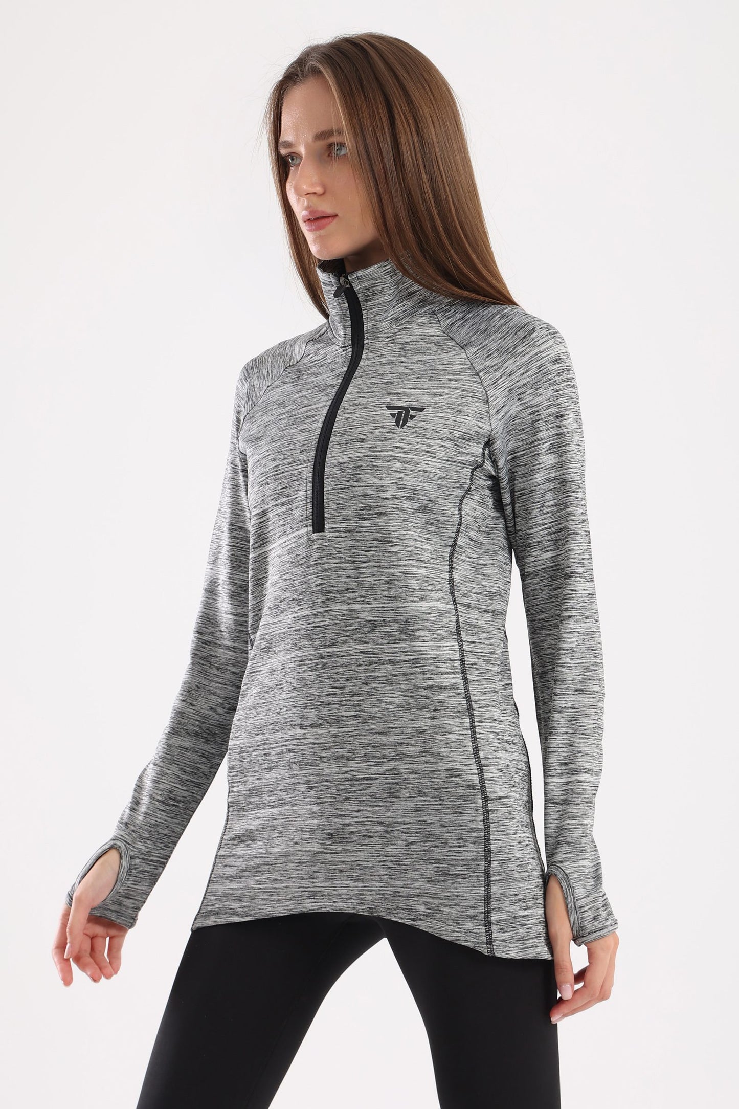 Ash Grey Heather Half Zipper Sweatshirt