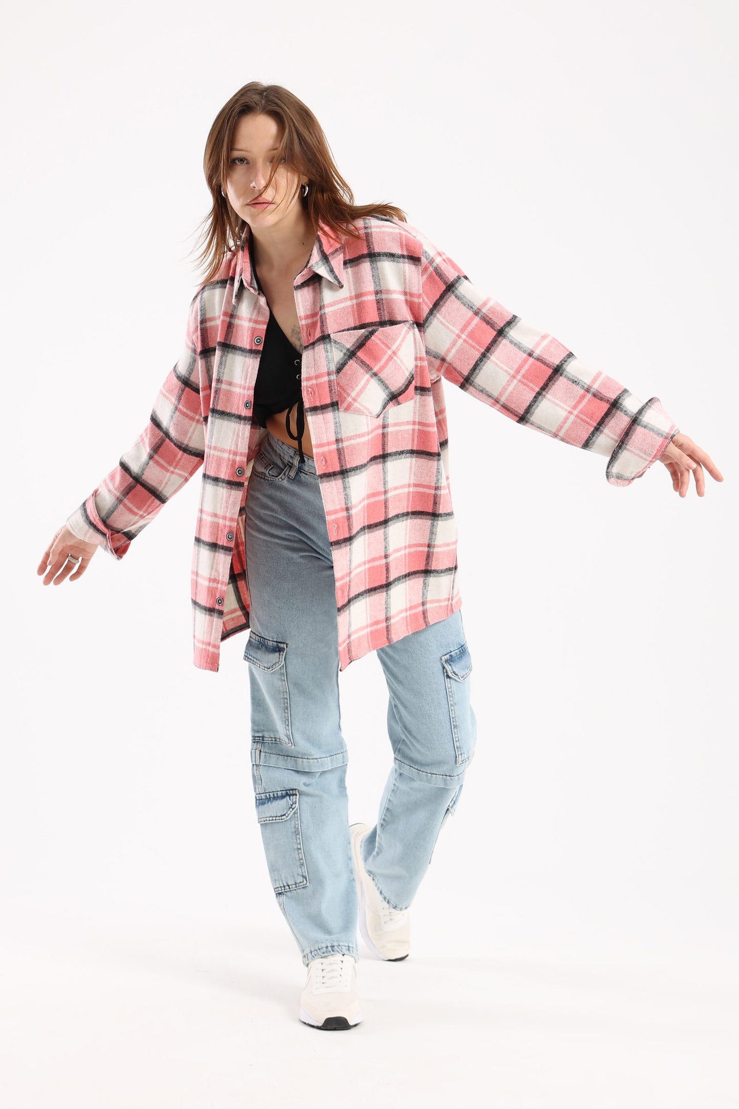 Pink Check Overshirt