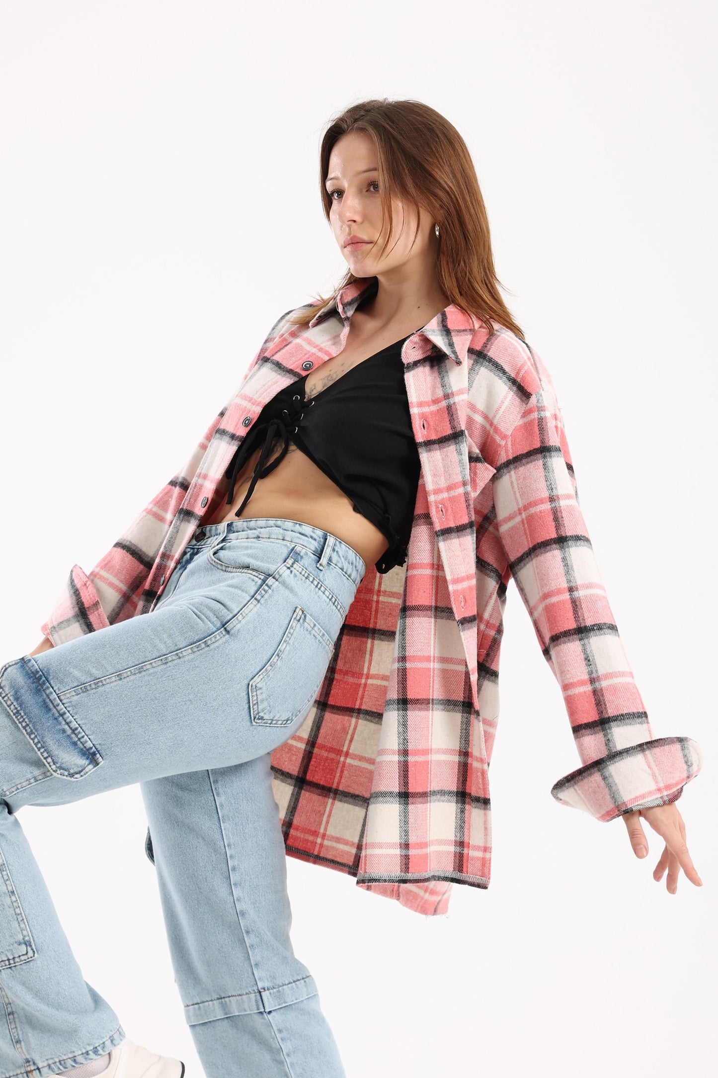 Pink Check Overshirt