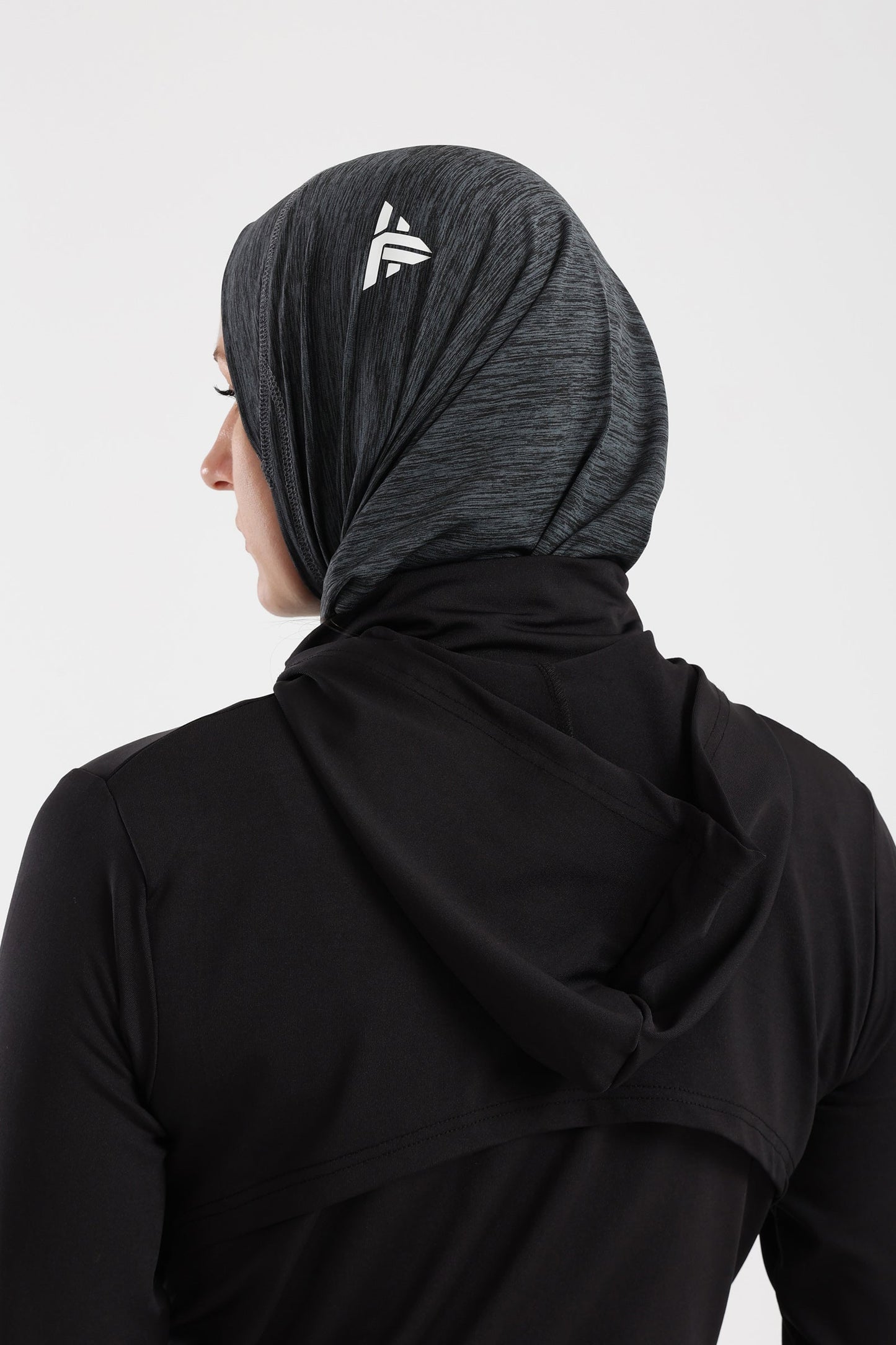 Sports Hijab In Dark Gray - sports bras, support