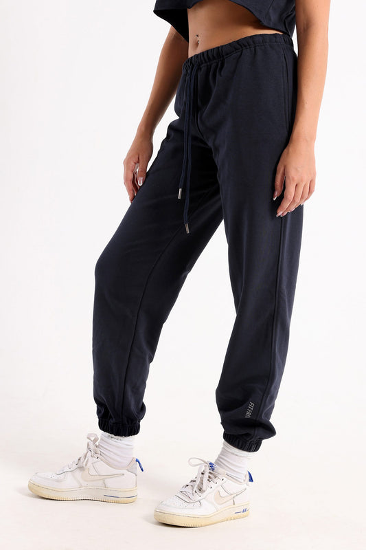 Dark Blue Basic Sweatpants