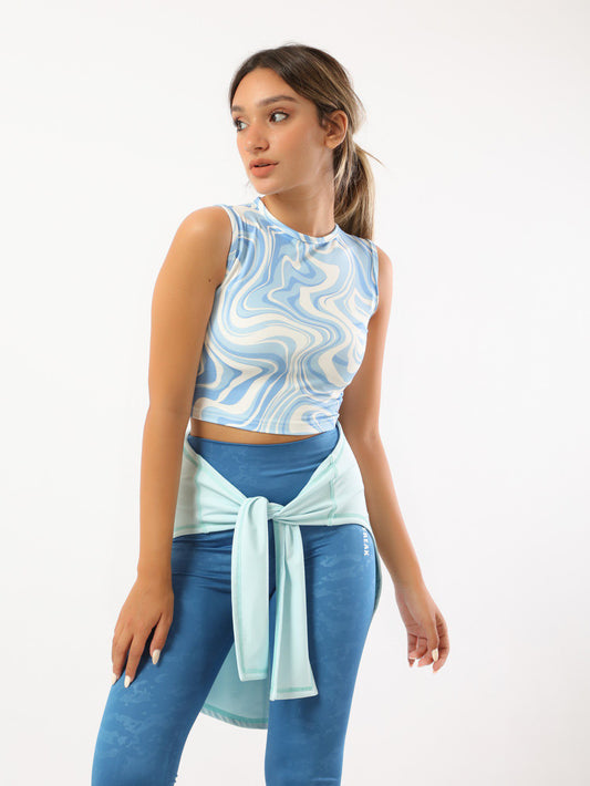 Baby Blue Hip Cover With Sleeves