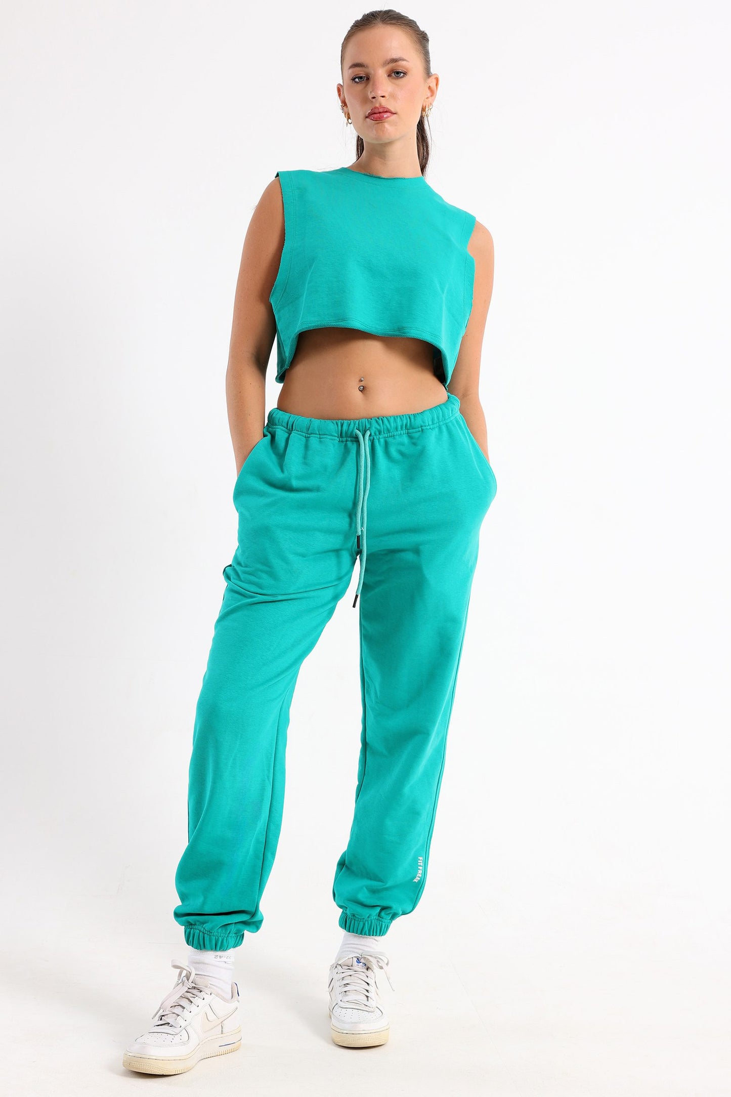 Green Basic Sweatpants