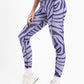 Zebra Printed Leggings In Purple