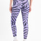 Zebra Printed Leggings In Purple