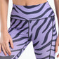 Zebra Printed Leggings In Purple