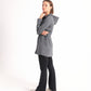 Dark grey drawstring oversized jacket