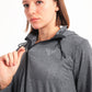 Dark grey drawstring oversized jacket