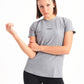 Running Half Sleeve Top In Light Grey