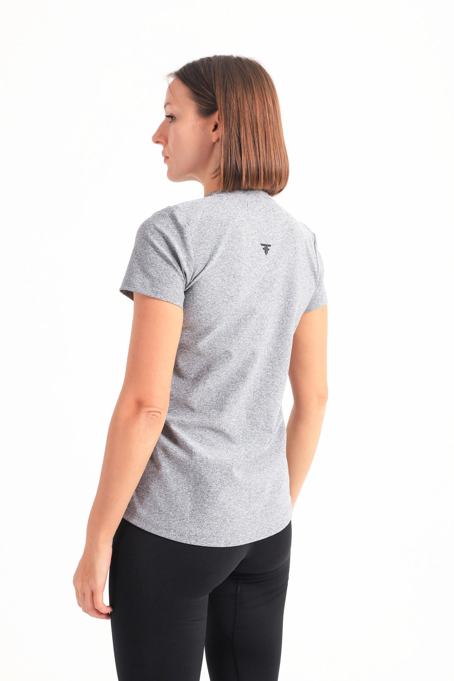 Running Half Sleeve Top In Light Grey