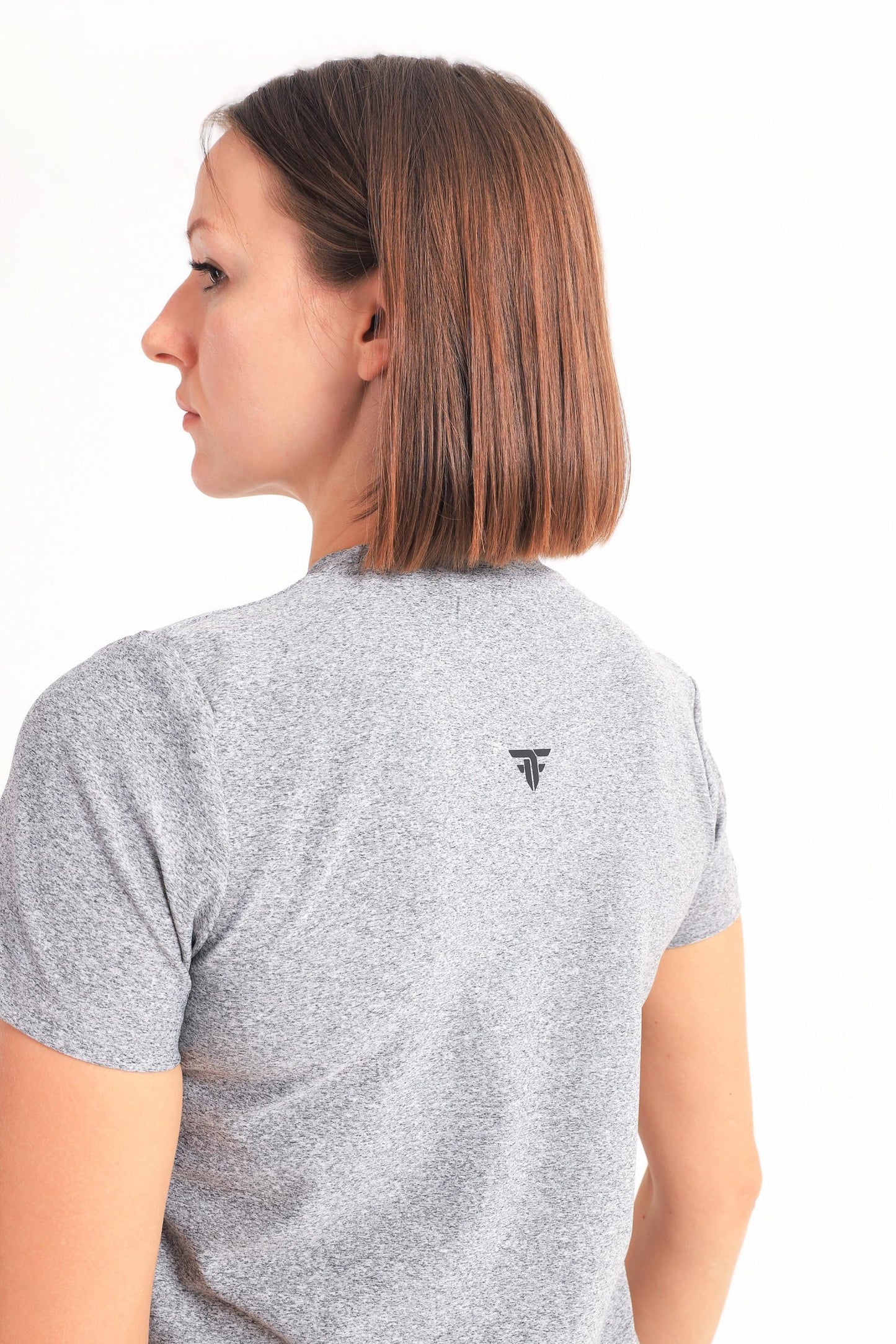 Running Half Sleeve Top In Light Grey