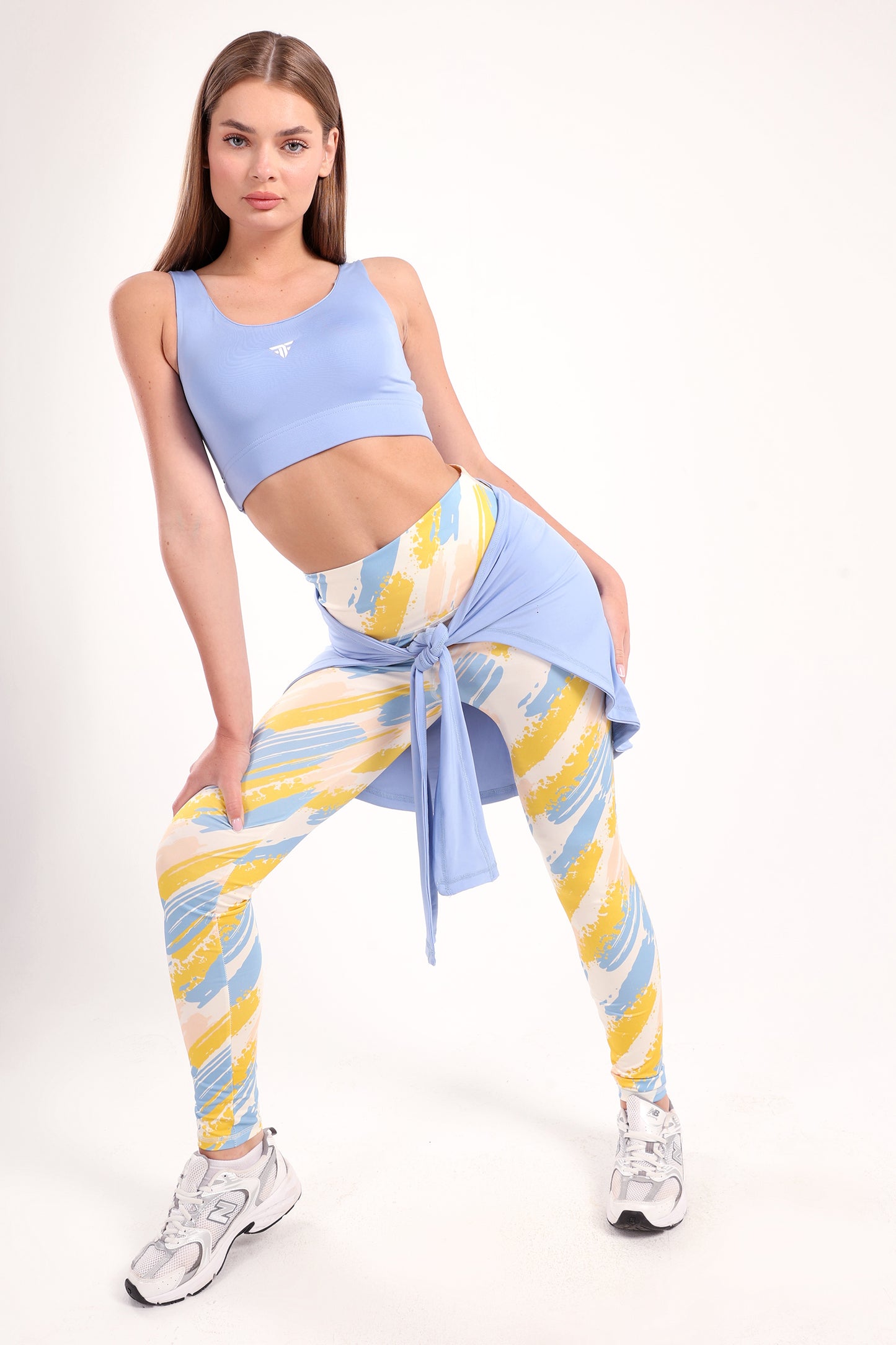 Sky Blue Hip Cover With Sleeves