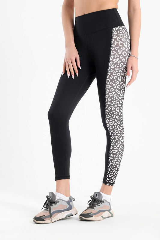 Side-Panel Leopard Printed Leggings