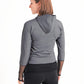 Long Sleeve Mesh Sweatshirt In Dark Gray