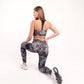 Smokecamo Back Mesh Printed Sports Bra
