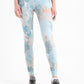 Colorful Palm Seamed Printed Leggings