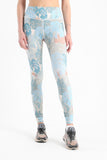 Colorful Palm Seamed Printed Leggings