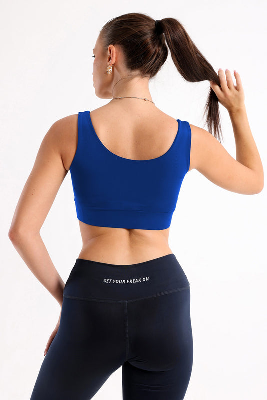 Cobalt Blue Molded Cup Sports Bra