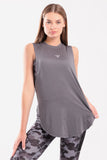 Smoke Grey Round Hem Top