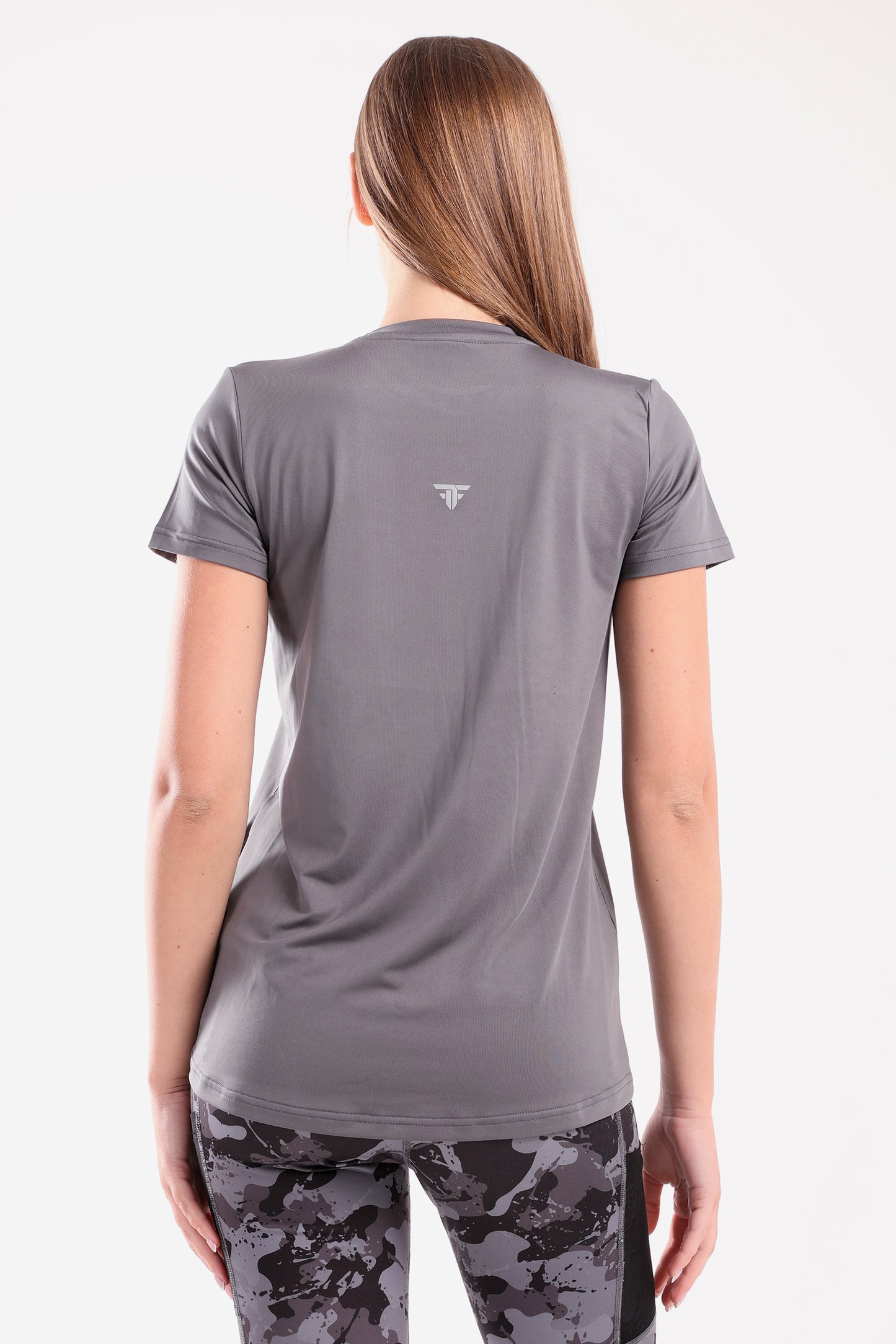 Smoke Grey Running Half Sleeve Top