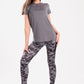 Smoke Grey Running Half Sleeve Top