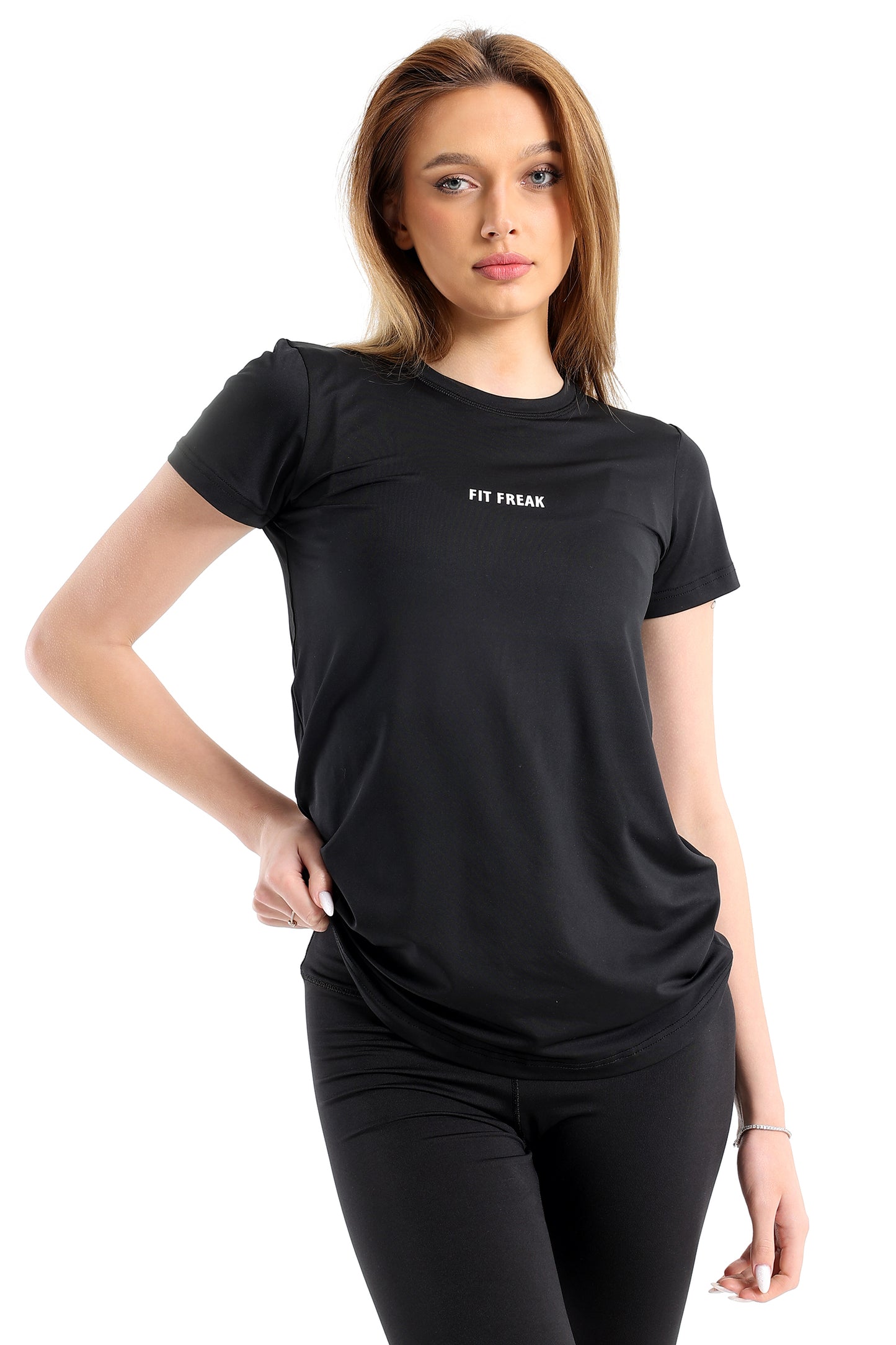 Running Half Sleeve Top In Black