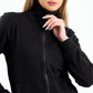 Chill Oversized Stand Up Collar Set In Black