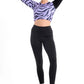 Zebra Printed Long Sleeve Top In Purple