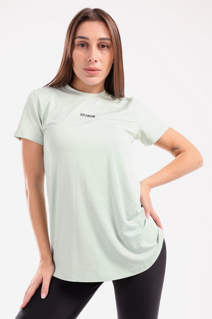 Mint Running Half Sleeve Top - tops, workout tops