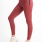 Red Heather Lined Pocket Leggings