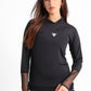 Long Sleeve Mesh Sweatshirt In Black