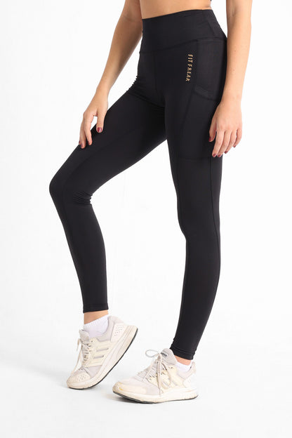 Black Basic Pocket Leggings - leggings, basic