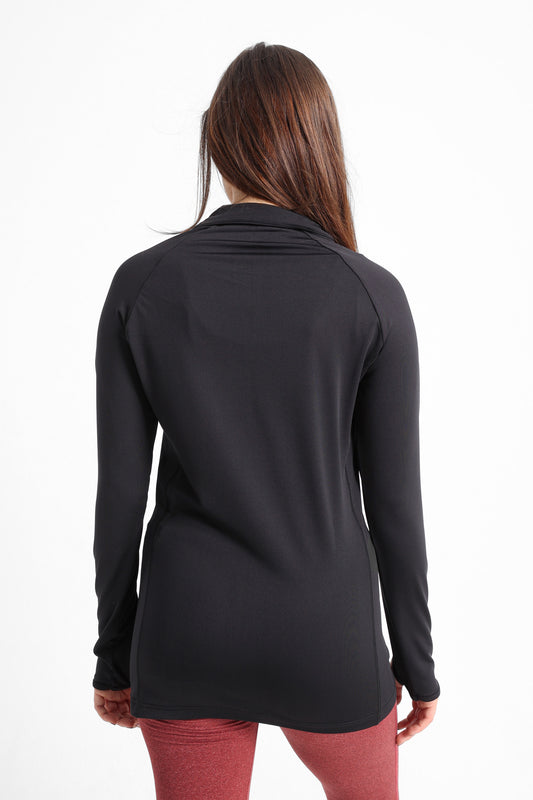 Black Half Zipper Sweatshirt