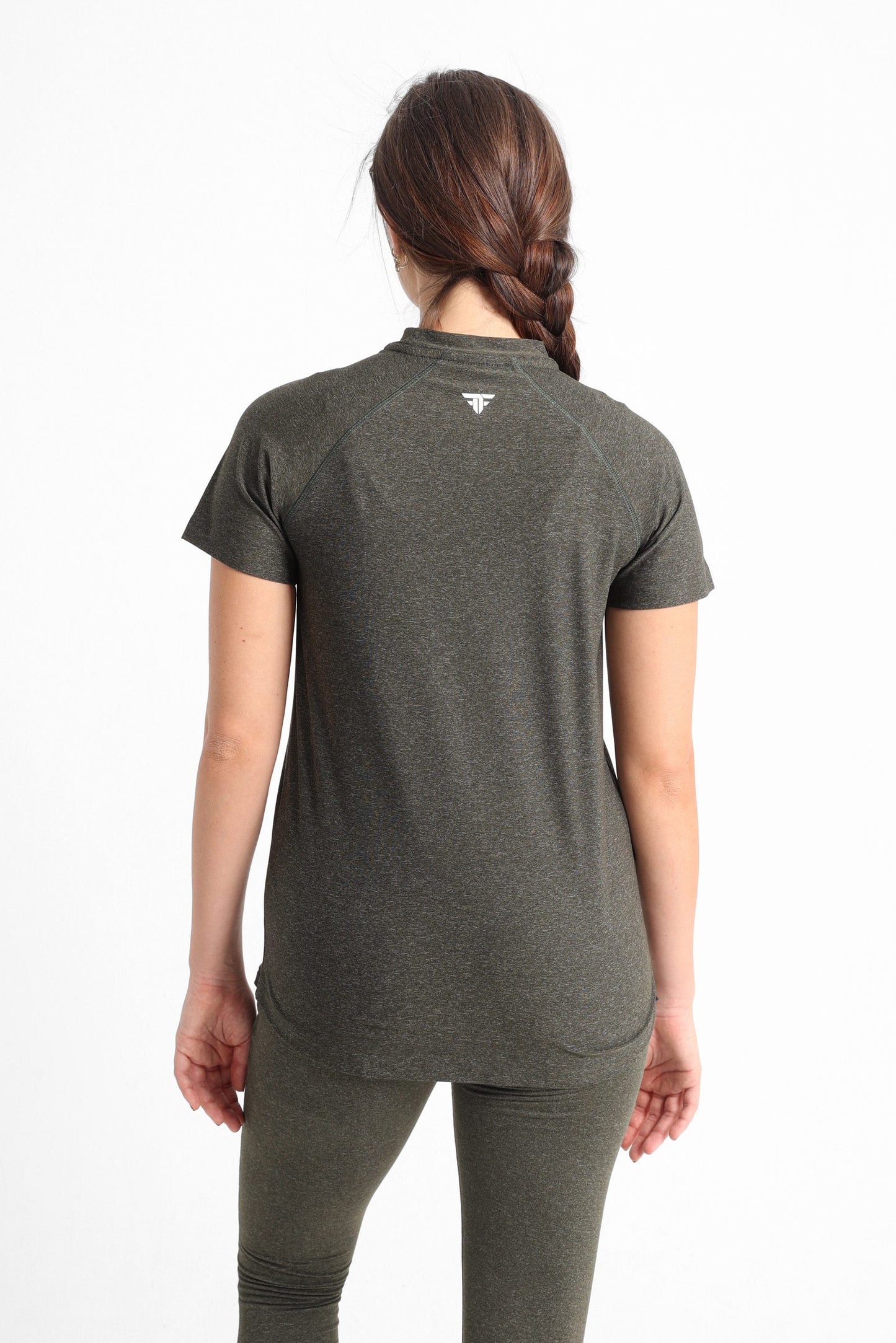 Green Heather Short Sleeve Top