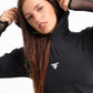 Long Sleeve Mesh Sweatshirt In Black