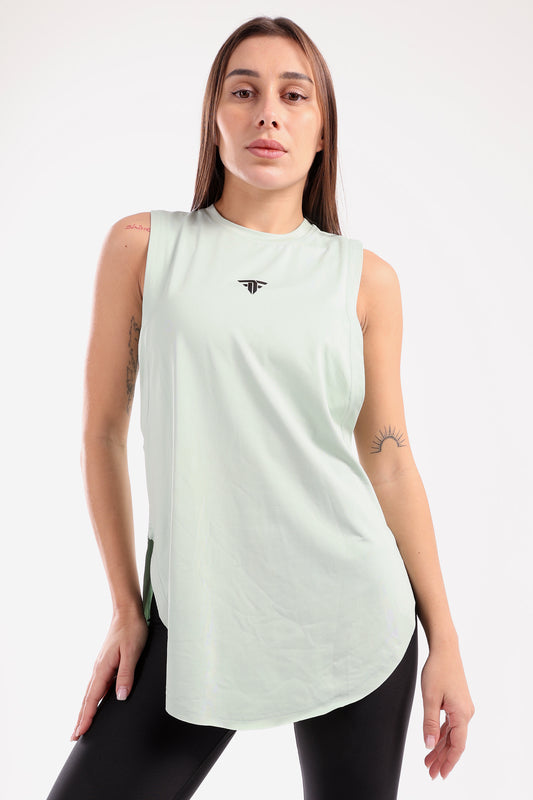 Mint Round Hem Top