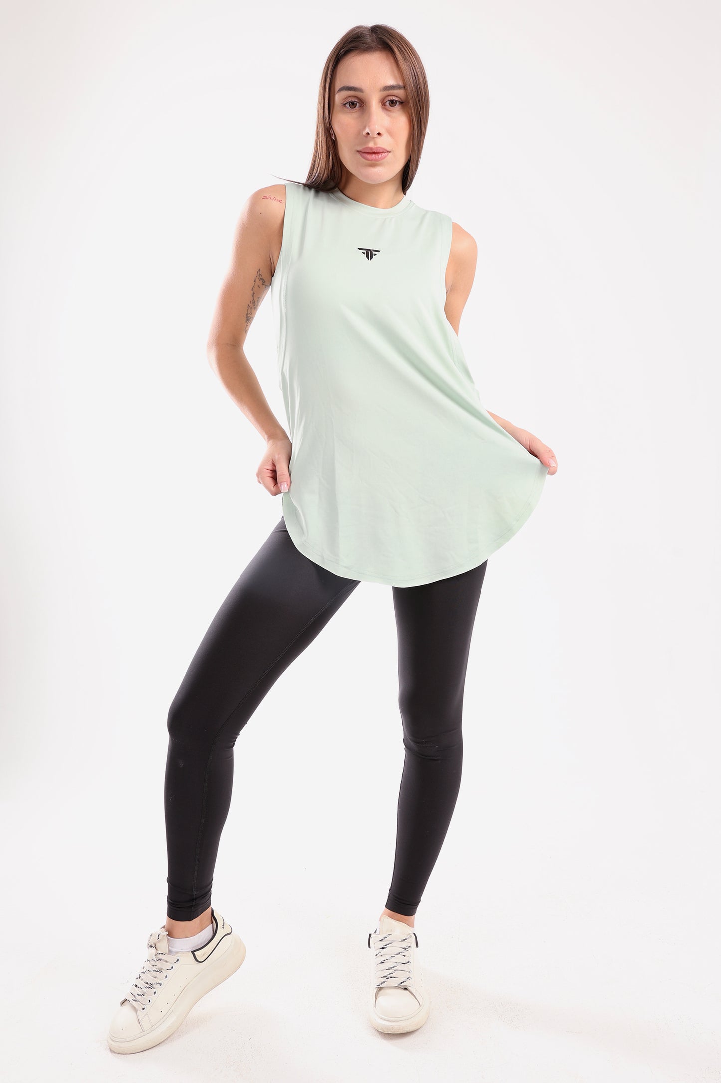 Mint Round Hem Top