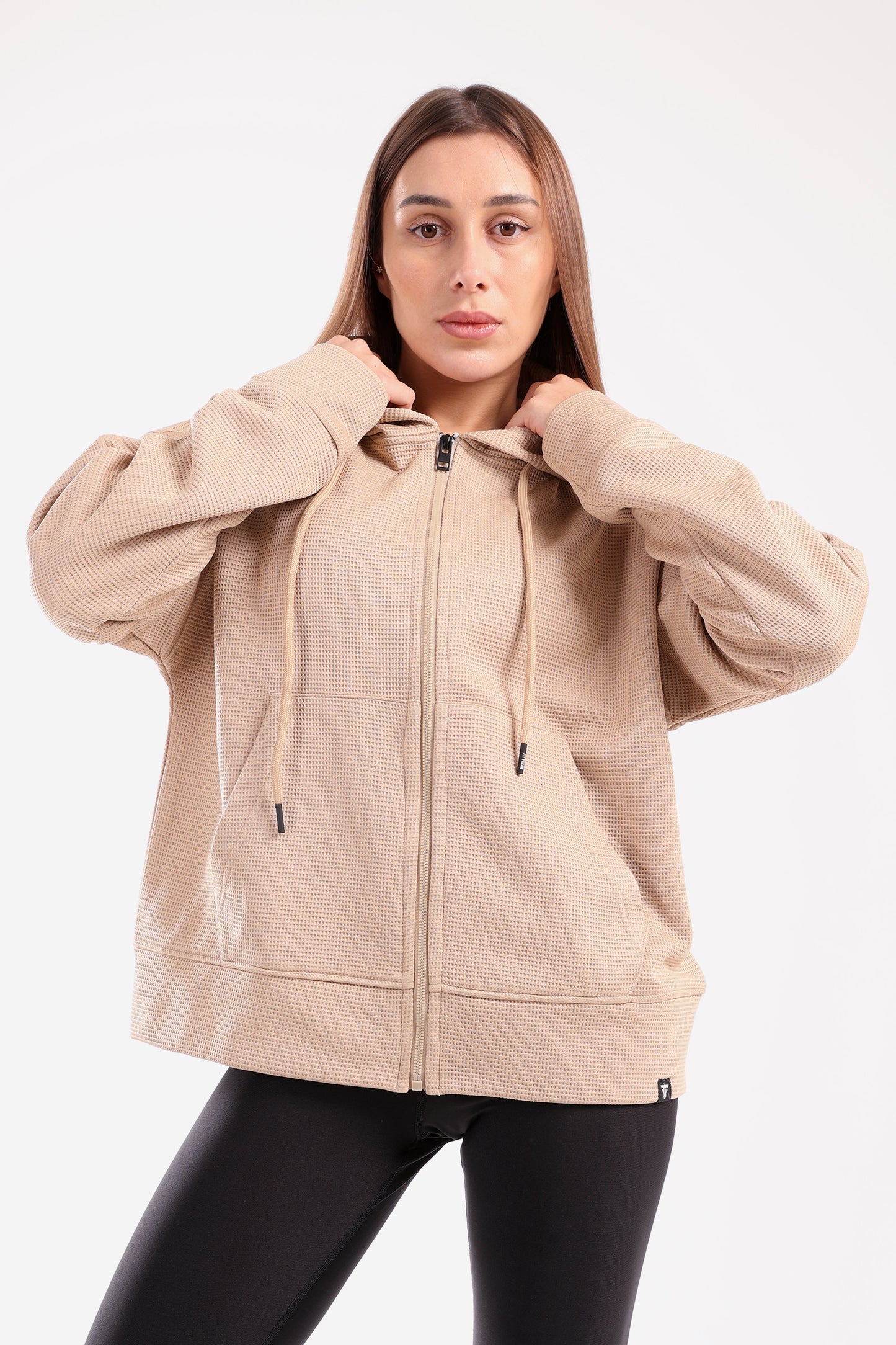 Everyday zipper jacket in beige