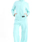 Chill Oversized Stand Up Collar Set In Baby Blue