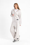 Chill Oversized Zip Up Set In Grey