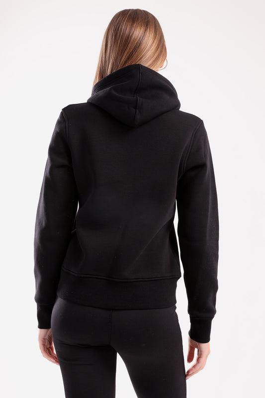 Fit zip up jacket in black