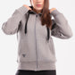 Fit zip up jacket in greige