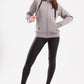 Fit zip up jacket in greige