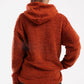 Oversized plush hoodie in orange