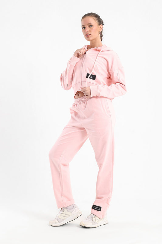 Chill Oversized Piping Set In Light Pink