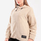 Oversized plush hoodie in beige