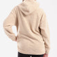 Oversized plush hoodie in beige